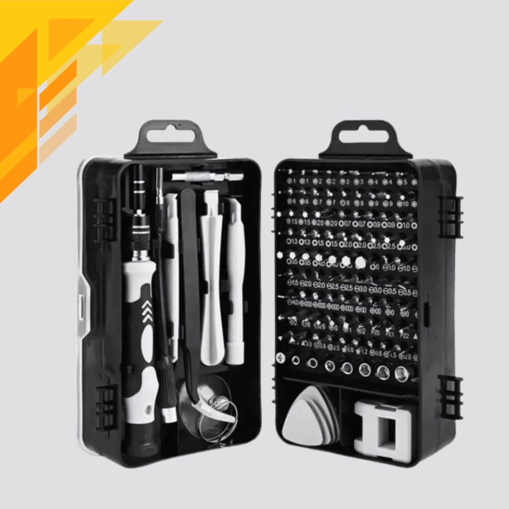 Conjunto de chaves de fenda de precisão 115 em 1 kit de ferramentas de reparo com kit de driver magnético, conjunto de chaves de fenda de precisão abrir notebook manutenção